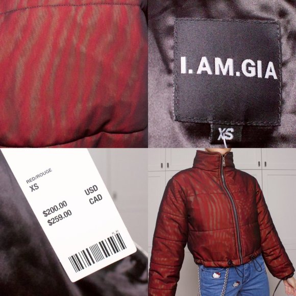 ✨I.AM.GIA RED ROAD WARRIOR PUFFER WINTER JACKET - Picture 5 of 5